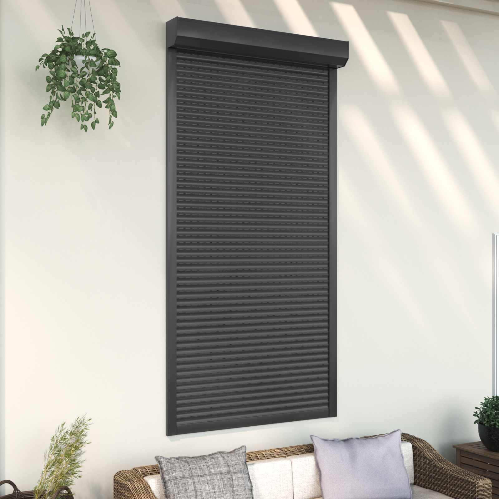 42047070_1.jpg vidaXL Rolety Antracit 110 x 220 cm Hliník a polyuretán – Obrázok 1