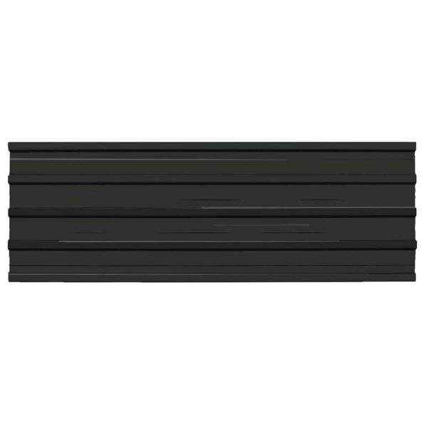vidaXL Strešný panel 12 pcs Antracit 129 x 45 cm Pozinkovaná oceľ – Obrázok 2