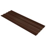 vidaXL Strešný panel 12 pcs Hnedá 129 x 45 cm Pozinkovaná oceľ