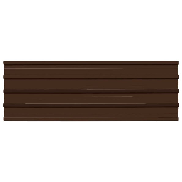 vidaXL Strešný panel 12 pcs Hnedá 129 x 45 cm Pozinkovaná oceľ – Obrázok 2