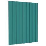 vidaXL Strešný panel 36 pcs Zelená 60 x 45 cm Pozinkovaná oceľ