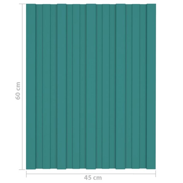 vidaXL Strešný panel 36 pcs Zelená 60 x 45 cm Pozinkovaná oceľ – Obrázok 7