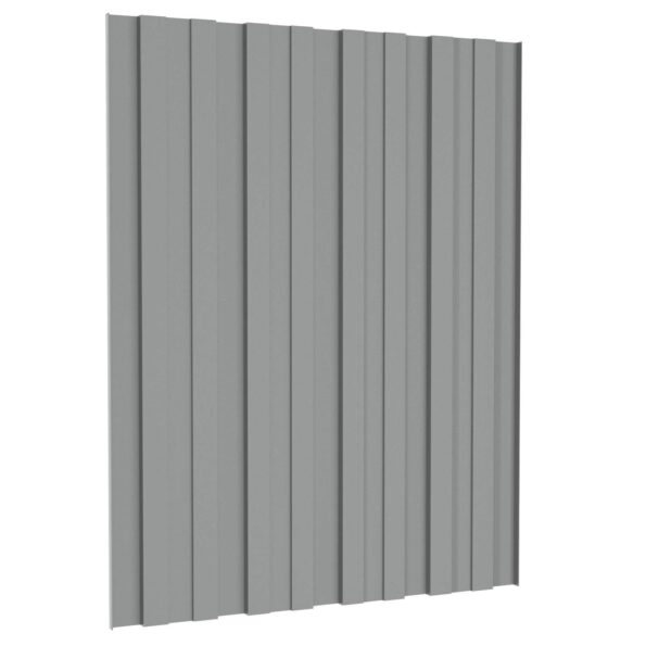 vidaXL Strešný panel 12 pcs Sivá 60 x 45 cm Pozinkovaná oceľ – Obrázok 5