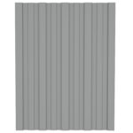 vidaXL Strešný panel 36 pcs Sivá 60 x 45 cm Pozinkovaná oceľ – Obrázok 3