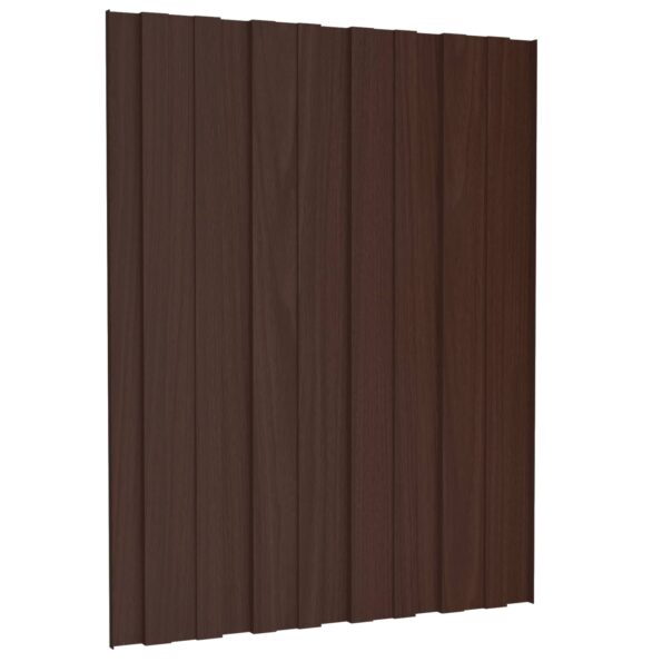 vidaXL Strešný panel 12 pcs Hnedá 60 x 45 cm Pozinkovaná oceľ – Obrázok 5
