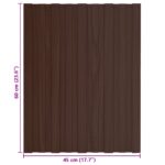 vidaXL Strešný panel 12 pcs Hnedá 60 x 45 cm Pozinkovaná oceľ – Obrázok 7