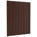 vidaXL Strešný panel 36 pcs Hnedá 60 x 45 cm Pozinkovaná oceľ