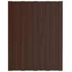 vidaXL Strešný panel 36 pcs Hnedá 60 x 45 cm Pozinkovaná oceľ – Obrázok 3