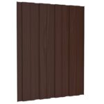 vidaXL Strešný panel 36 pcs Hnedá 60 x 45 cm Pozinkovaná oceľ – Obrázok 5