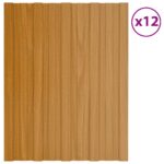 vidaXL Strešný panel 12 pcs Prírodná 60 x 45 cm Pozinkovaná oceľ – Obrázok 2