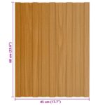 vidaXL Strešný panel 12 pcs Prírodná 60 x 45 cm Pozinkovaná oceľ – Obrázok 7