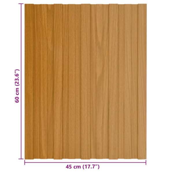 vidaXL Strešný panel 12 pcs Prírodná 60 x 45 cm Pozinkovaná oceľ – Obrázok 7