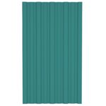 vidaXL Strešný panel 12 pcs Zelená 80 x 45 cm Pozinkovaná oceľ – Obrázok 3