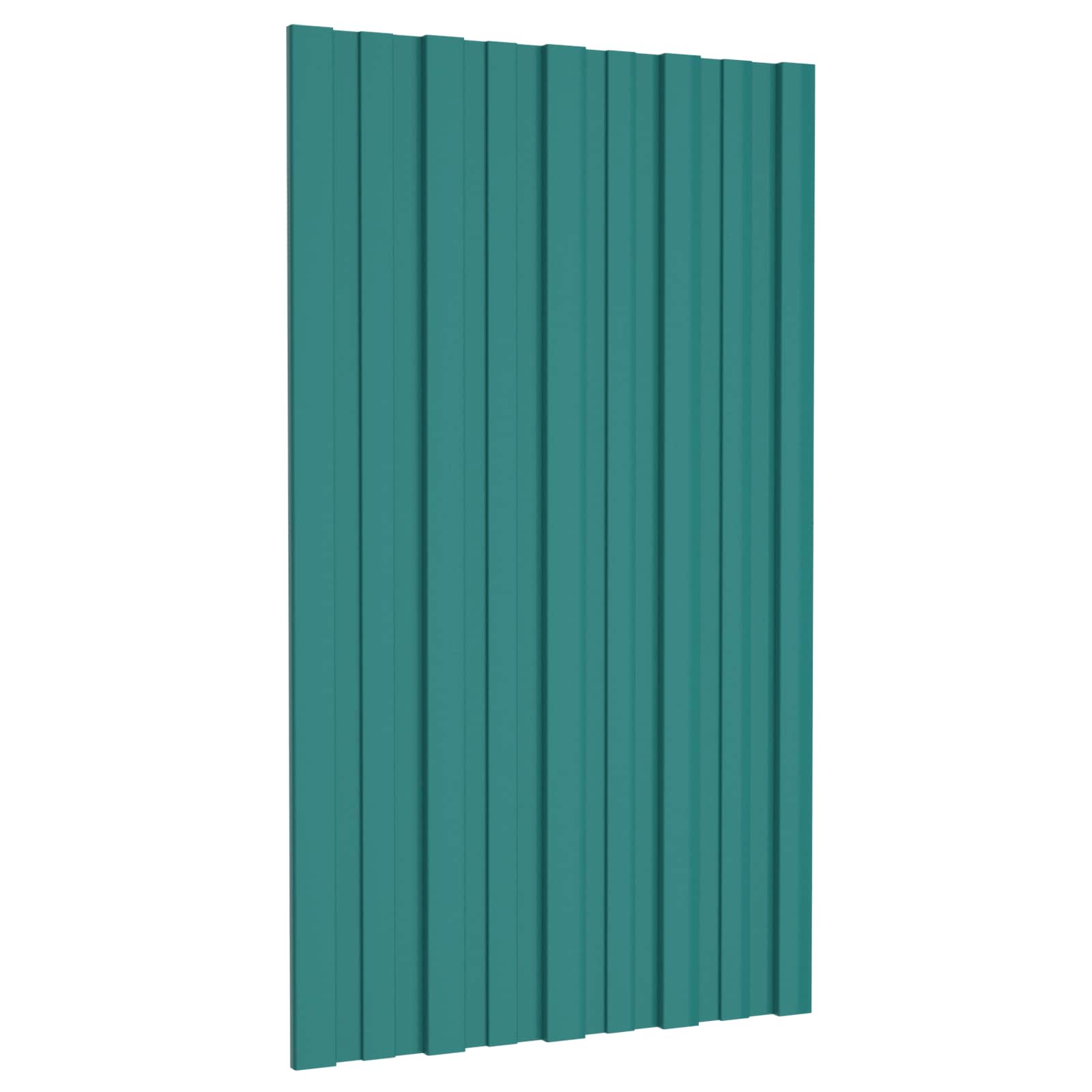 42047110_1.jpg vidaXL Strešný panel 36 pcs Zelená 80 x 45 cm Pozinkovaná oceľ – Obrázok 1