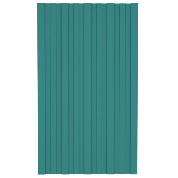 vidaXL Strešný panel 36 pcs Zelená 80 x 45 cm Pozinkovaná oceľ – Obrázok 3