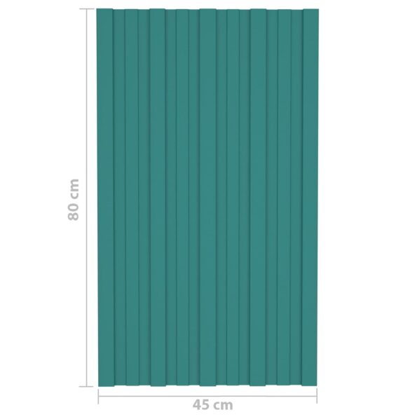 vidaXL Strešný panel 36 pcs Zelená 80 x 45 cm Pozinkovaná oceľ – Obrázok 7