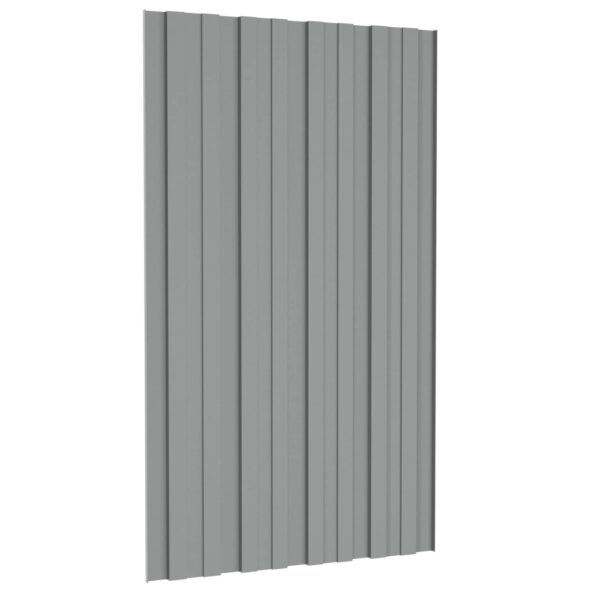 vidaXL Strešný panel 36 pcs Sivá 80 x 45 cm Pozinkovaná oceľ – Obrázok 5
