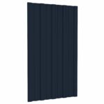 vidaXL Strešný panel 12 pcs Antracitová 80 x 45 cm Pozinkovaná oceľ