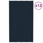 vidaXL Strešný panel 12 pcs Antracitová 80 x 45 cm Pozinkovaná oceľ – Obrázok 2