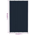 vidaXL Strešný panel 12 pcs Antracitová 80 x 45 cm Pozinkovaná oceľ – Obrázok 7