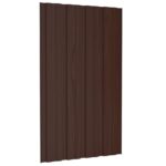 vidaXL Strešný panel 12 pcs Hnedá 80 x 45 cm Pozinkovaná oceľ – Obrázok 5