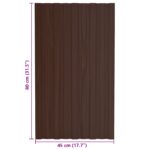 vidaXL Strešný panel 12 pcs Hnedá 80 x 45 cm Pozinkovaná oceľ – Obrázok 7