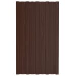vidaXL Strešný panel 36 pcs Hnedá 80 x 45 cm Pozinkovaná oceľ – Obrázok 3