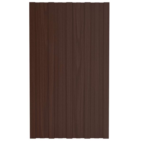 vidaXL Strešný panel 36 pcs Hnedá 80 x 45 cm Pozinkovaná oceľ – Obrázok 3