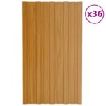 vidaXL Strešný panel 36 pcs Prírodná 80 x 45 cm Pozinkovaná oceľ – Obrázok 2