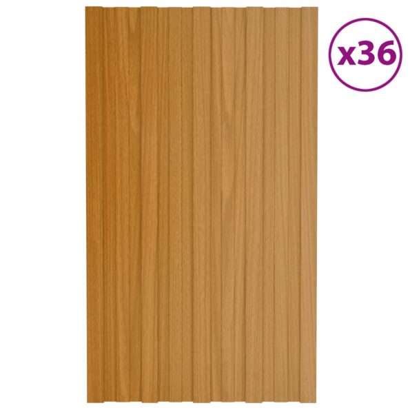 vidaXL Strešný panel 36 pcs Prírodná 80 x 45 cm Pozinkovaná oceľ – Obrázok 2