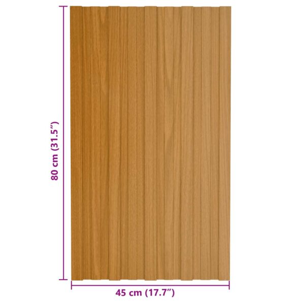 vidaXL Strešný panel 36 pcs Prírodná 80 x 45 cm Pozinkovaná oceľ – Obrázok 7