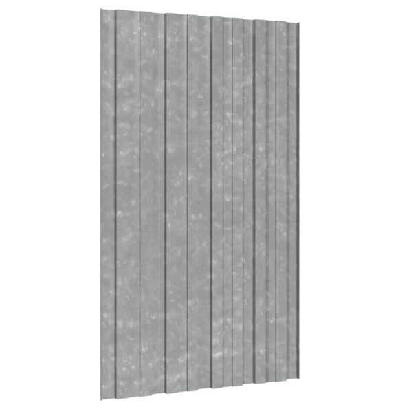 vidaXL Strešný panel 12 pcs Strieborná 80 x 45 cm Pozinkovaná oceľ – Obrázok 5