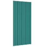 vidaXL Strešný panel 12 pcs Zelená 100 x 45 cm Pozinkovaná oceľ