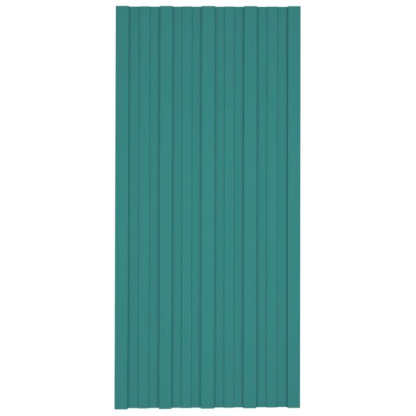 vidaXL Strešný panel 12 pcs Zelená 100 x 45 cm Pozinkovaná oceľ – Obrázok 3