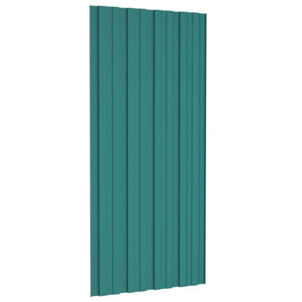 vidaXL Strešný panel 12 pcs Zelená 100 x 45 cm Pozinkovaná oceľ – Obrázok 5