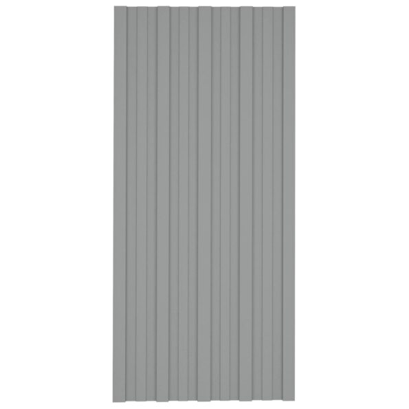 vidaXL Strešný panel 12 pcs Sivá 100 x 45 cm Pozinkovaná oceľ – Obrázok 3