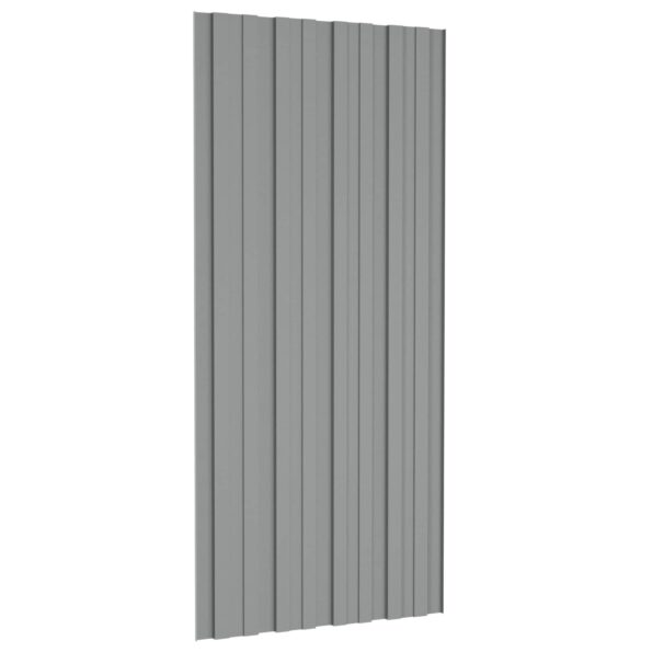 vidaXL Strešný panel 36 pcs Sivá 100 x 45 cm Pozinkovaná oceľ – Obrázok 5
