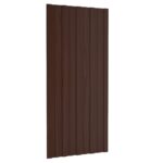 vidaXL Strešný panel 36 pcs Hnedá 100 x 45 cm Pozinkovaná oceľ