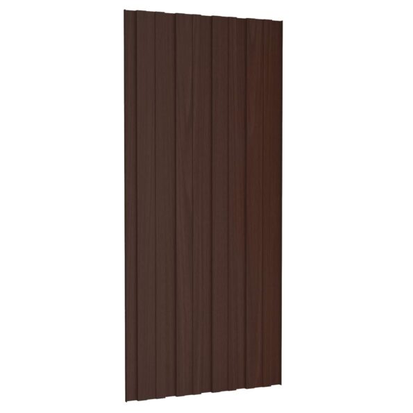 vidaXL Strešný panel 36 pcs Hnedá 100 x 45 cm Pozinkovaná oceľ – Obrázok 5