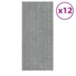 vidaXL Strešný panel 12 pcs Strieborná 100 x 45 cm Pozinkovaná oceľ – Obrázok 2