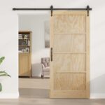 vidaXL Vnútorné dvere Prírodná 93 x 202 cm Preglejka