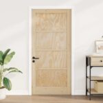 vidaXL Vnútorné dvere Prírodná 93 x 202 cm Preglejka – Obrázok 3