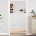 vidaXL Kladivové dvere 2 pcs Biela Borovicový masív