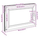 Podkrovné okno RISOR 90 x 70 cm PVC a sklo Biela – Obrázok 12
