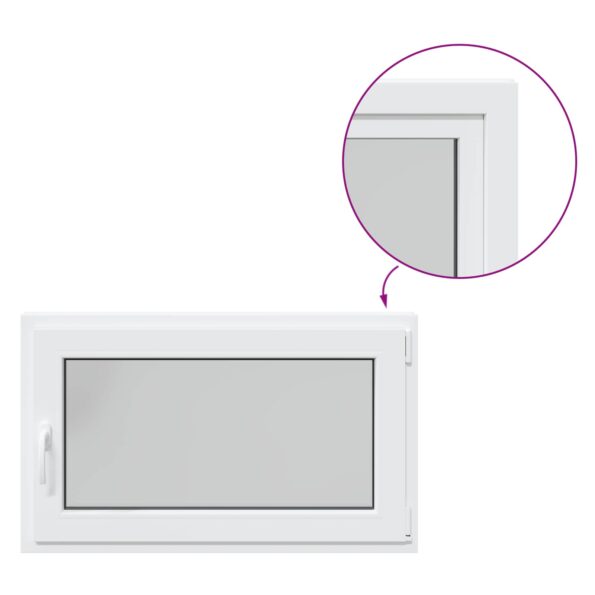 Podkrovné okno RISOR 100 x 60 cm PVC a sklo Biela – Obrázok 8