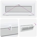 vidaXL Podkrovné okno RISOR 100 x 40 cm PVC a sklo Biela – Obrázok 10