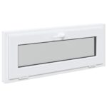 vidaXL Podkrovné okno RISOR 100 x 40 cm PVC a sklo Biela – Obrázok 2