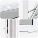 vidaXL Podkrovné okno RISOR 100 x 40 cm PVC a sklo Biela – Obrázok 7