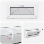 vidaXL Podkrovné okno RISOR 80 x 40 cm PVC a sklo Antracitová – Obrázok 10