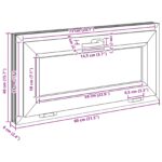 vidaXL Podkrovné okno RISOR 80 x 40 cm PVC a sklo Antracitová – Obrázok 12